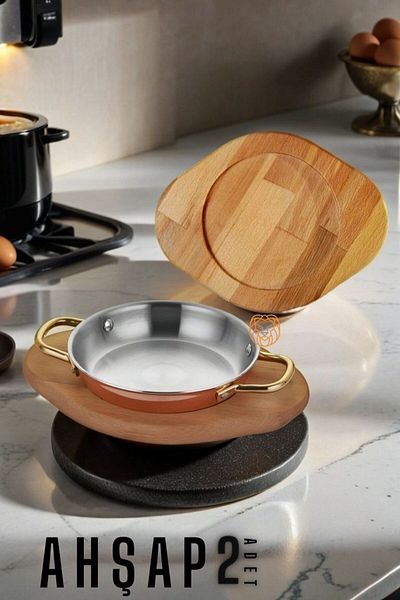 Findit 2 Pieces Wooden Sahan Coaster