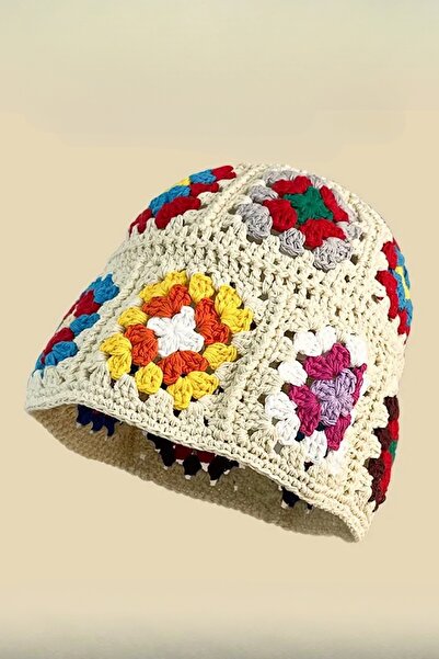 Giraffe El Örgüsü Yün Bere Pilot Şapka Retro Gotik