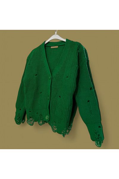Arose Green Standard Style Cardigan