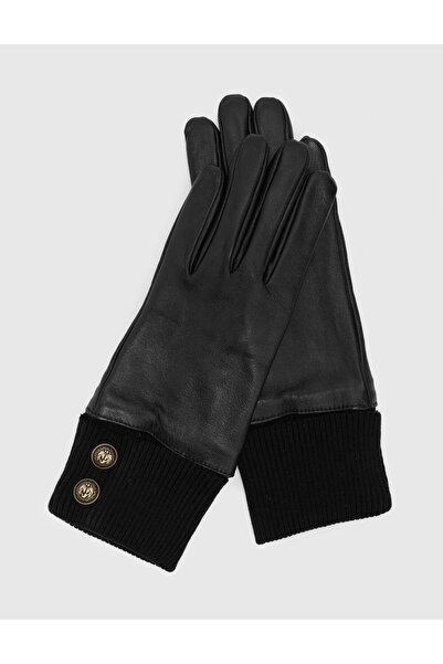İLVİ Michiri Hakiki Deri Siyah Kadın Eldiven