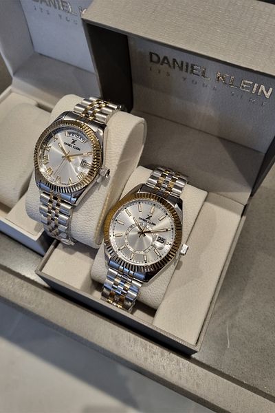 Daniel Klein Yellow Steel Bracelet - Dear Wrist Watch Set of 2