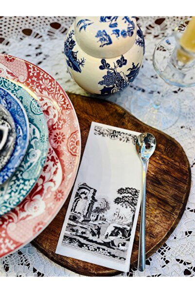 Antique Dream Black İtalian Garson Katlama Sunum Peçetesi 16lı