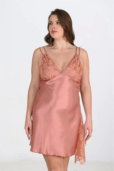 DEFNADA Plus Size Copper Nightgown 2109