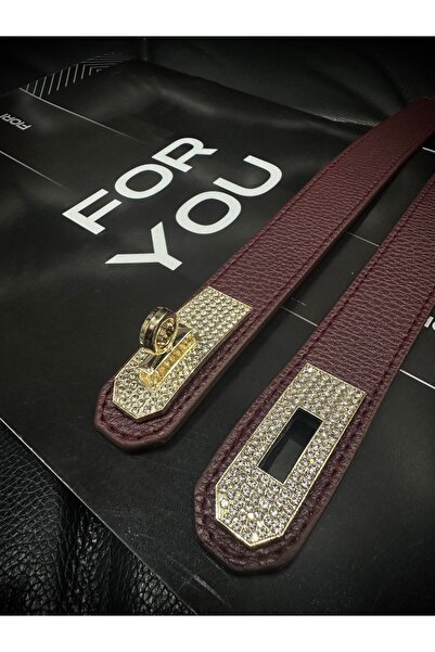 Fiori Тонкий еластичний жіночий ремінь для брюк з замком пряжкою камені жіноч...