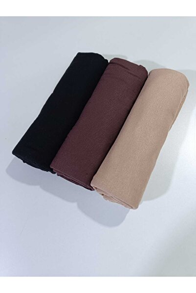 Sonbaharmoda Set de 3 șaluri Hijab Peyne din bumbac și țesătură de înaltă cal...