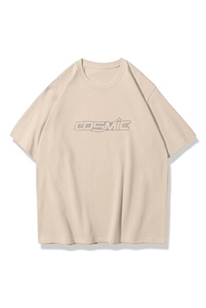 Gofeel Harajuku Cosmic Detail Unisex Oversize μπλουζάκι με γυαλιστερή πέτρα