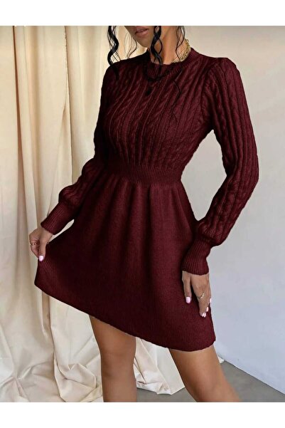 LİBASSİNİ Pletena midi suknja, trend haljina sa elastičnim detaljima u struku