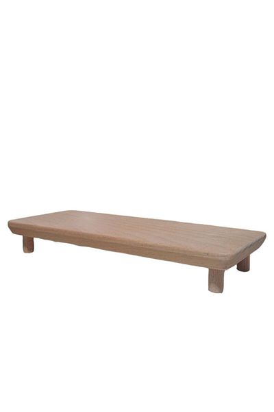Dnz Natural Polished Wooden Oil Pot Stand