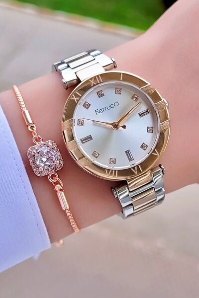 Ferrucci Kadın Kol Saati Ve Hediye Bileklik