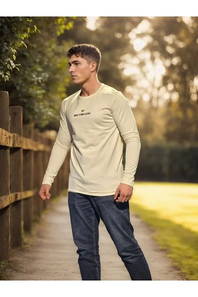 JANES Μακρυμάνικο μπλουζάκι Unisex Crew Neck - Λευκό