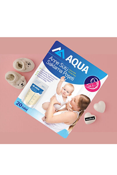 muliva #aqua 6 Kutu 20 Li Anne Sütü Saklama Poşeti ( Bebek Maması Emzirme Emzik Biberon Kategorisi)