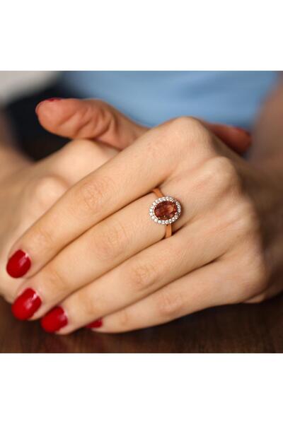 Nusret Takı 925 Ayar Gümüş Oval Zultanit Taşlı Yüzük