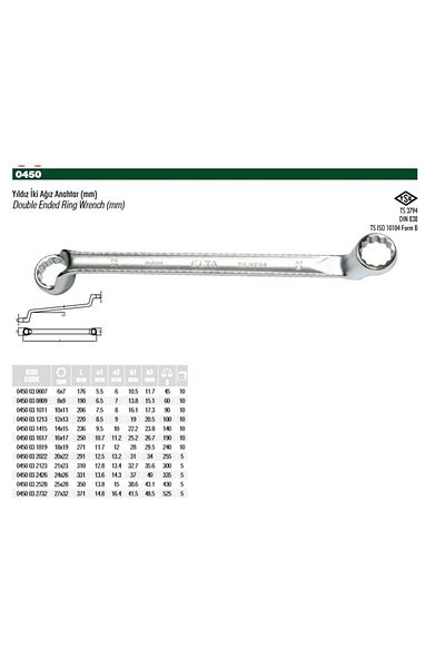 Elta 20X22 Star Two Mouth Key, 0450 03 2022