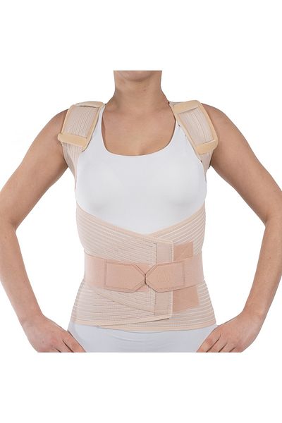 Wingmed مشد دورسيلومبر باللون البيج - S-6XL (W406)