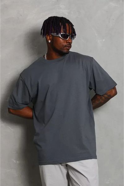 Kokosh moda Καπνιστό Unisex Oversize T-Shirt με λαιμόκοψη