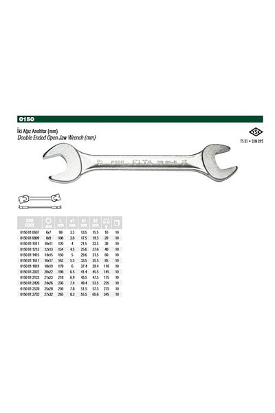Elta 24X26 Two Mouth Key Model 0150 01 2426