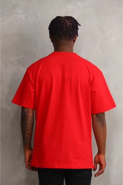 Kokosh moda Unisex εμπριμέ μπλουζάκι Oversize - Κόκκινο