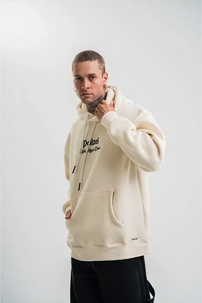 modaserdem Premium Cream Dietshirt - Ψηφιακό Μπάλωμα με κουκούλα