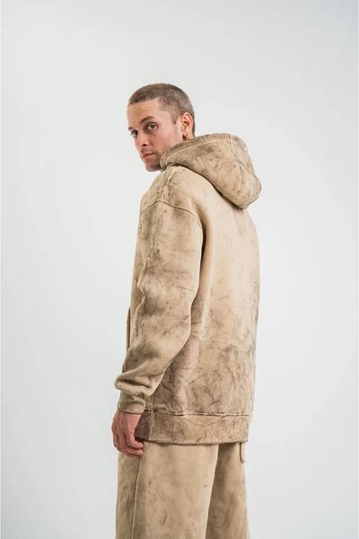 modaserdem Φούτερ Unisex Μπεζ Χρώμα Oversize με κουκούλα που πλένεται