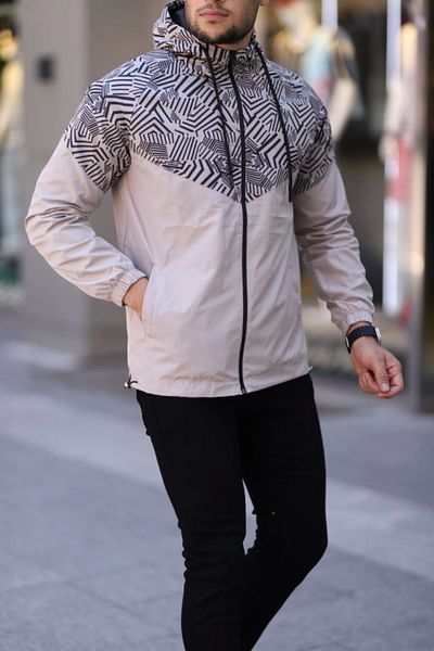 modaserdem Μπεζ Unisex Αδιάβροχο με κουκούλα - Εσωτερικά με επένδυση