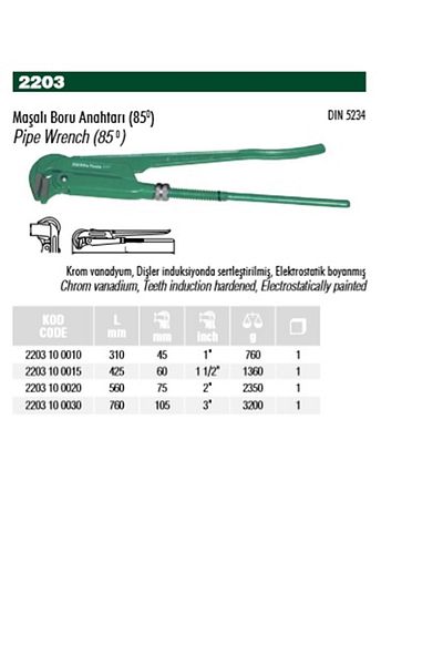 Elta 1" Pipe Wrench 2203 10 0010