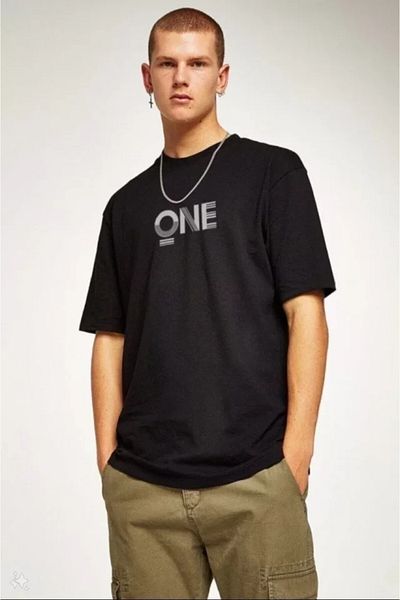 COTTONLAB Μπλουζάκι Unisex Printed Oversize - Μαύρο