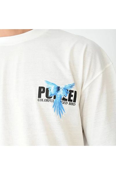 COTTONLAB Μπλουζάκι Unisex Crew Neck Printed Oversize - Λευκό