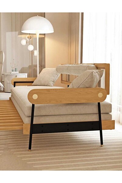 Ağaçsan Daybed doğal ağaç hazeranlı yataklı dinlenme koltuk