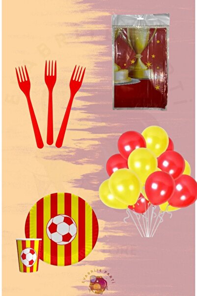 Evabrite Κίτρινο κόκκινο σετ για 16 άτομα Medib - Προμήθειες για πάρτι γενεθλίων