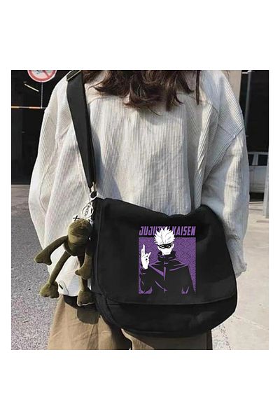 Touz Moda Anime Jujutsu Kaisen Black Messenger Bag