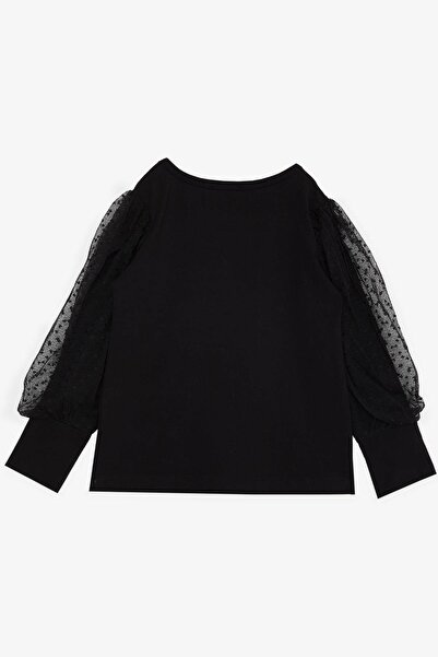 Breeze Μπλούζα για κορίτσια μανίκια τούλι Λεπτομέρεια 3-7 ετών, Μαύρο