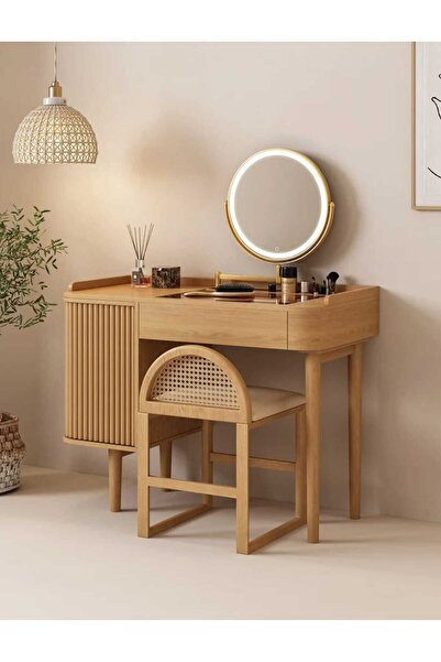Ağaçsan Larin doğal ahşap  makyaj masası