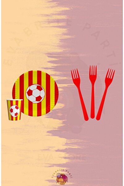 Evabrite Yellow Red Themed Set for 16 Minia - Προμήθειες για πάρτι γενεθλίων