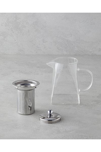 English Home Transparent Artois Borosilicate Glass Teapot with Strainer - 750 ml