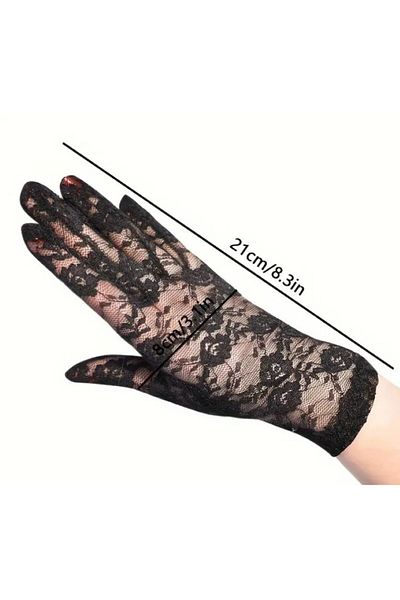 Dgt Luxury Breathable Lace Wrist Gloves-Invitation, Wedding, Prom, Event