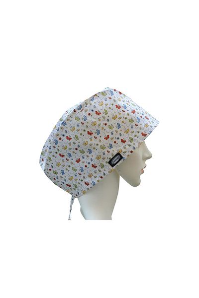 YİĞİTBAŞI Butterfly Pattern Doctor Nurse Cook Surgical Bandana with Cotton Fabric and Elastic