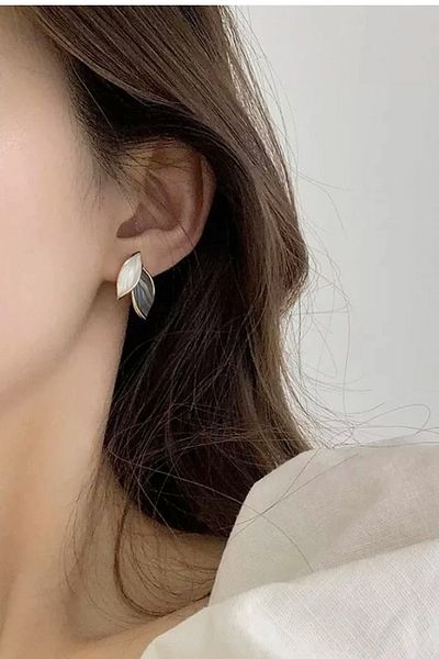 COSİTA Vintage Blue Leaf Earrings