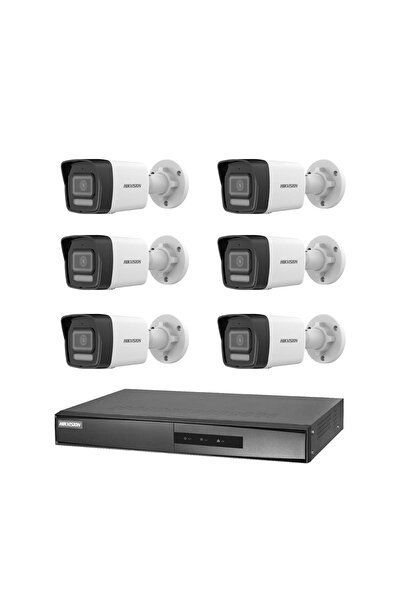 Hikvision 6 Kameralı 2 Mp Hybrid Light İp Güvenlik Kamera Seti DS-2CD1023G2-L...