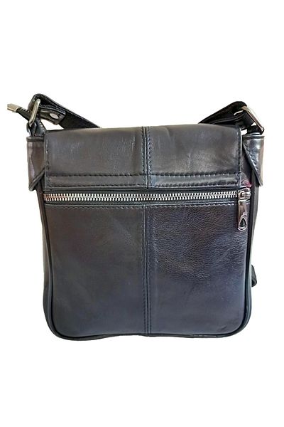 Mint Genuine Leather Messenger Bag with Shoulder Strap