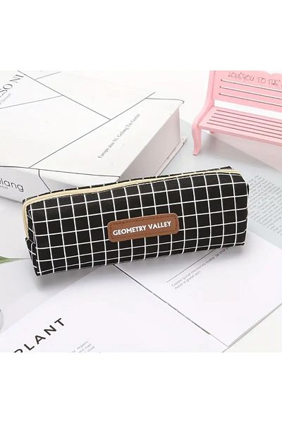 GlassySKY Cute Plain Korean Style Oxford Cloth Small Pencil Case Pen Holder Stationery Gift