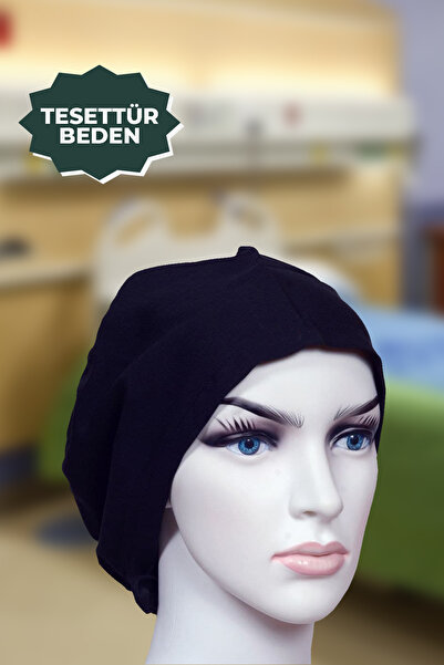 YİĞİTBAŞI Lacivert-Likralı Doktor Hemşire Aşçı Cerrahi Bone Hastane Anne Bone İş Bandanası Ve Kumaş Lastikli
