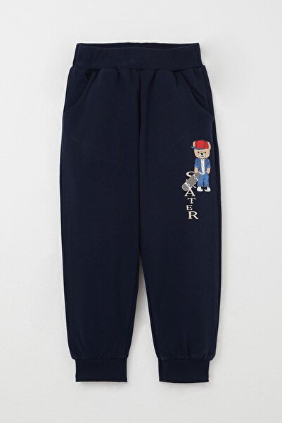 Breeze 1-4 Years Old Boys' Tracksuit Set - Skateboarder, Cute Teddy Bear Printed, Sax Blue