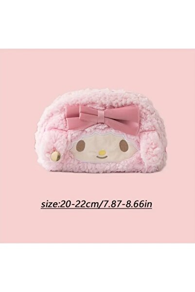 GlassySKY 1 Adet Sevimli Pelüş Sanrio My Melody Kalem Kutu Kalemlik Makyaj Çanta