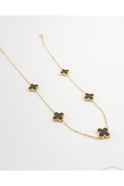 Home Yonca kolye çift taraflı 316L çelik