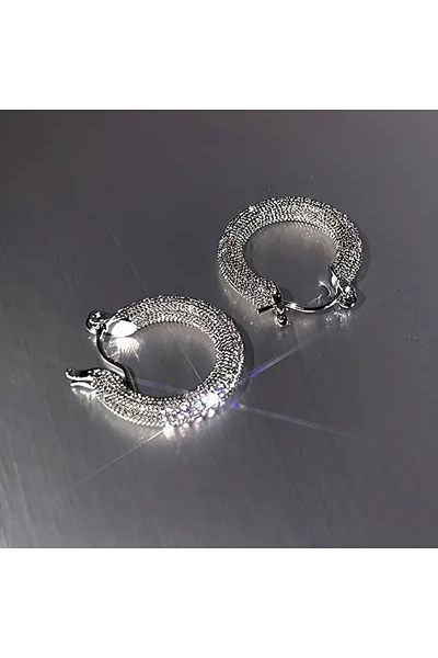 Eva Flore Hoop Earrings, Elegant Style Geometric Women's Earrings