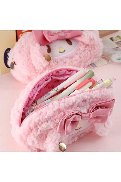 GlassySKY 1 τεμ. Χαριτωμένο βελούδινο Sanrio My Melody Θήκη μολυβοθήκη Τσάντα μακιγιάζ Χαρτικά Δώρο