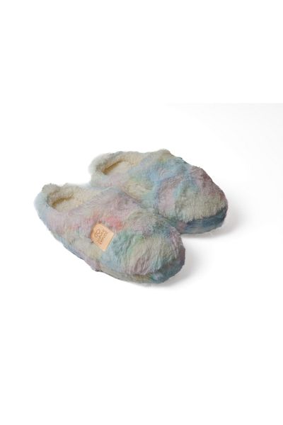 KAPVOE Home Pandufu Gondola Fleece Unicorn Rainbow Printed, Αντιολισθητική Σόλα, Λούτρινη Εσωτερική Λεπτομέρεια, Αφράτη, Χωρίς Πυκνωμένα