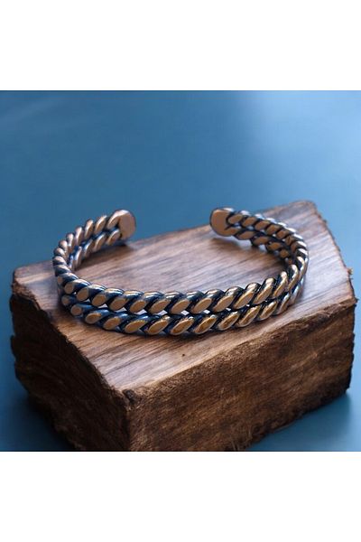Bakır Center Unisex Ottoman Copper Bracelet - 100% Pure, Adjustable Antiallergic Bracelet