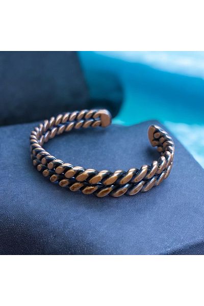 Bakır Center Unisex Ottoman Copper Bracelet - 100% Pure, Adjustable Antiallergic Bracelet