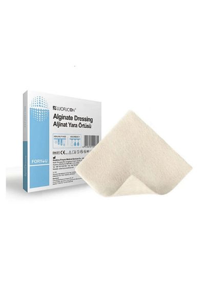 luofucon Alginate Wound Cover - High Absorption Hydrophibrilles, 5X5 cm Dressing (10 Pcs)